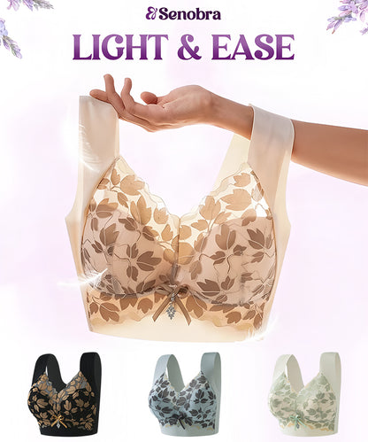 【3 buc】Sutien M-4XL de mărime mare cu dantelă, fără inel de oțel, spate frumos luxos, sutien sexy respirabil fără sudură【40~100kg】