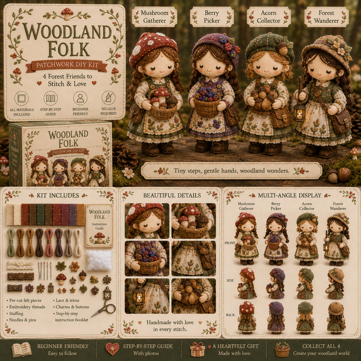 🎁Ultima zi: Profită de reducerea de 49%! 🧵 Set miniatural de patchwork din seria Miniature World