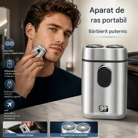 🧡Aparat de ras electric mini portabil cu cap dublu magnetic și rezistent la apă