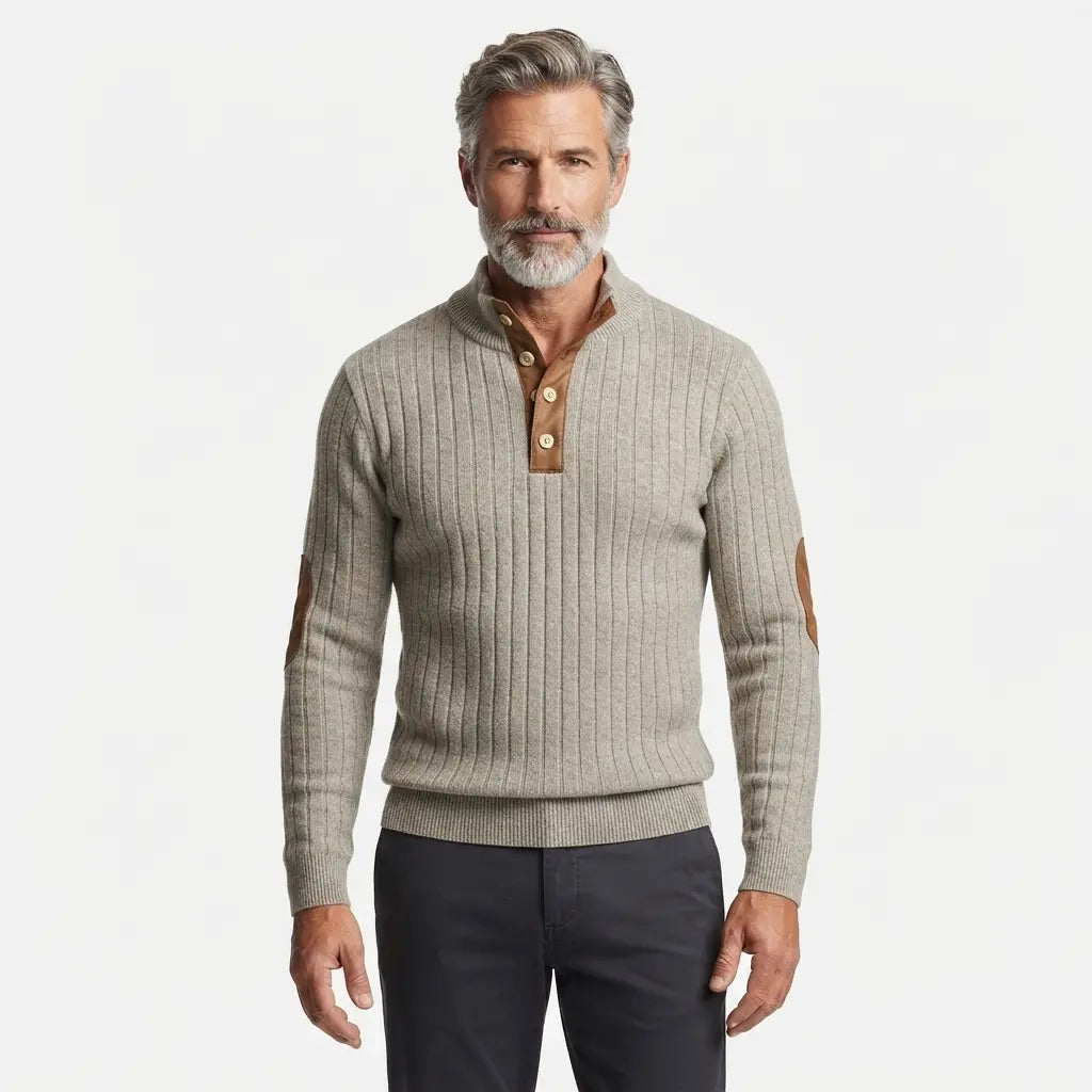 🔥【S-5XL】Top casual pentru bărbați, din reiat, cu mâneci lungi, imprimeu 3D și guler ridicat; moale, confortabil, călduros și rezistent la vânt.