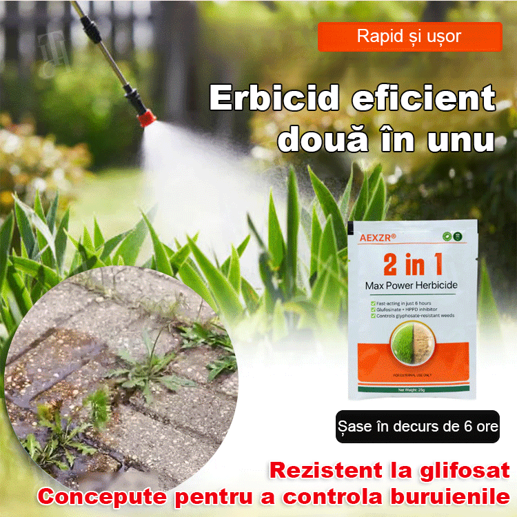 【9 пакетчета】💥Мощен 2-в-1 хербицид 💥Специално разработен за борба с устойчиви на глифозат плевели, действа след 6 часа, като същевременно разрушава синтеза на протеини и пигменти в плевелите!