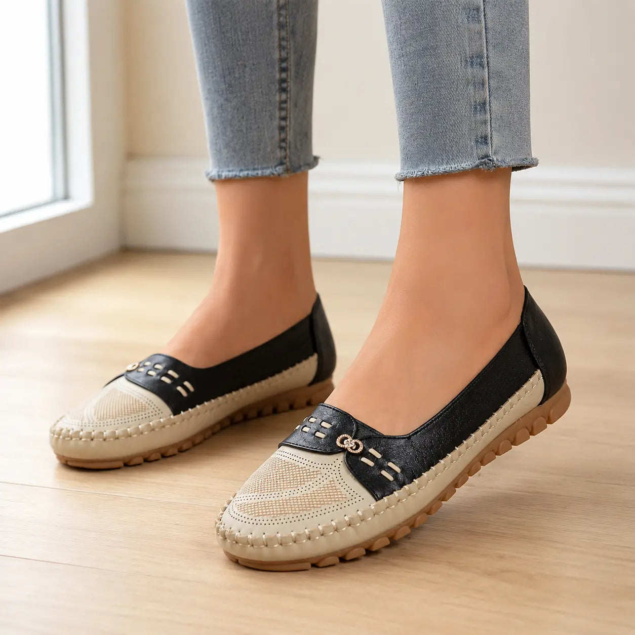 👠 Confort suprem și lejeritate toată ziua! Mocasini de damă cu talpă moale și perforații respirabile (Mărimi disponibile: 36-43)! ✨