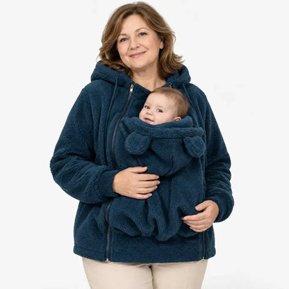 🧸❄️ Jachetă moale din fleece tip „teddy”– ia-ți cu tine bebelușul sau câinele!