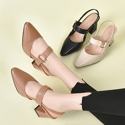 🏆【Reducere de final de lună – 50% la fiecare pereche】【35-41】[Stil nou de vară] Sandale simple cu toc înalt pentru femei