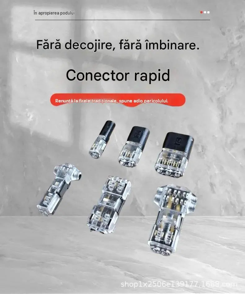 🥳 Reducere 50%! ⏰【1000 de bucăți în stoc】Conector electric fără dezizolare, cu clemă de blocare, închidere sigură și design antiderapant ⚡️