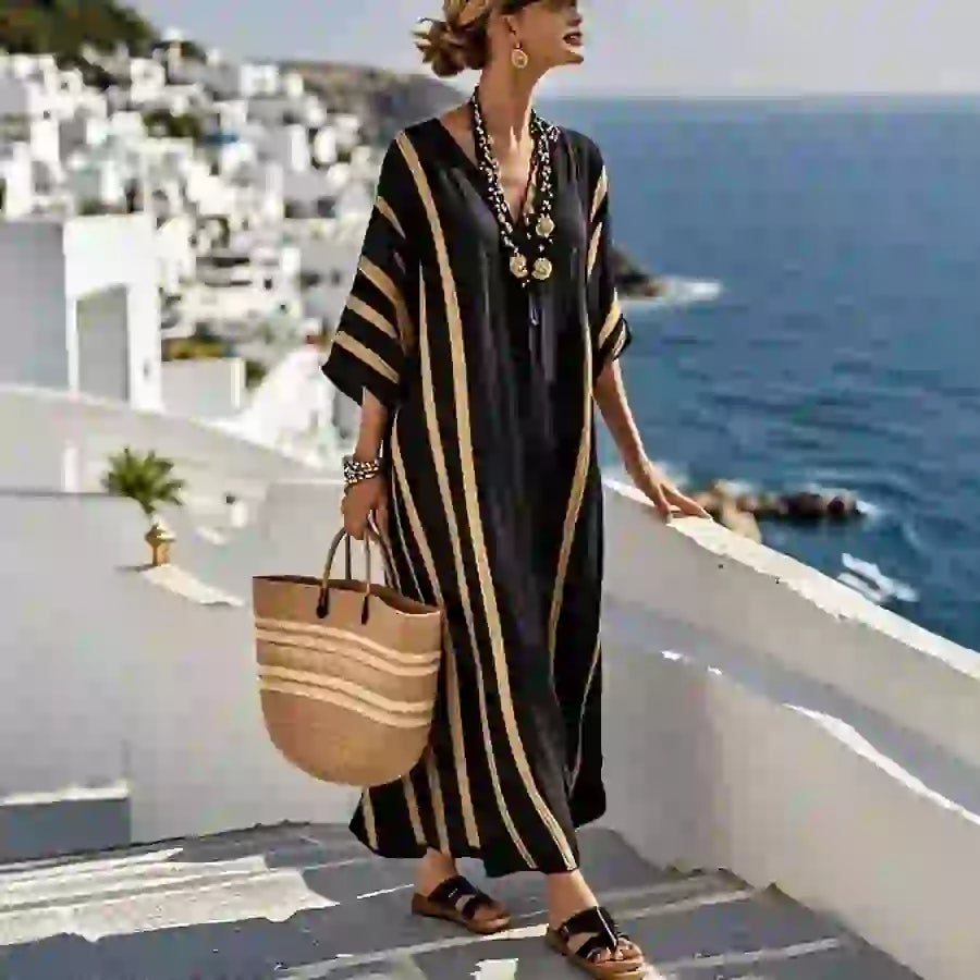 🥻【S-8XL】Rochie elegantă, lungă de vară, perfectă pentru plajă sau evenimente de seară.