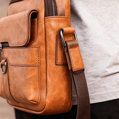 🔥Nová akcia 50% zľava 👜 Moderná a každodenná kožená taška pre mužov, veľká kapacita