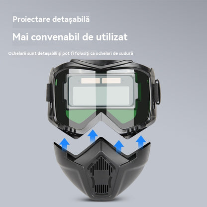 🔥【Kupte jednu, druhou dostanete zdarma】😎 Automatická svářečská kukla s ochrannou maskou, s vyměnitelnou fotocitlivou kazetou, vhodná pro svářeče 