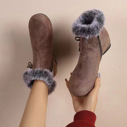 🔥【Reducere】Cizme din piele moale cu toc mediu – elegante, comode și perfecte pentru toamnă-iarnă!