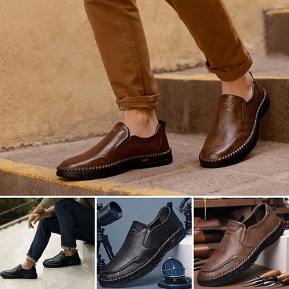 👍【Piele Naturală de Bovine de Calitate Premium】Pantofi Casual Fashion pentru Bărbați