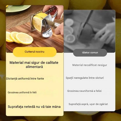 🍅 Tăietor manual de bucătărie din oțel inoxidabil | Ghid pentru tăieturi uniforme de roșii, lămâi, ceapă și altele