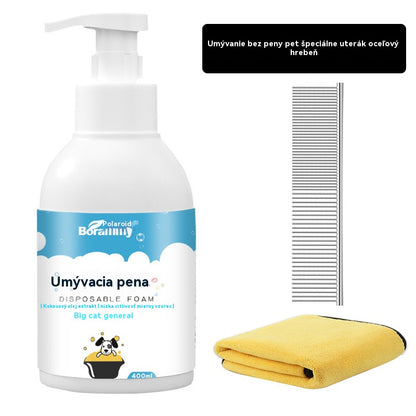 Espuma desodorante suave a base de plantas para mascotas, champú para mascotas