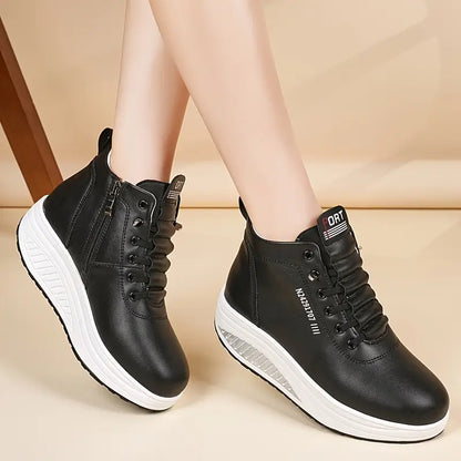 🎁👢【35-41】2025 Nowy styl jesień/zima, wygodne i oddychające damskie buty, podwyższenie o 5 cm