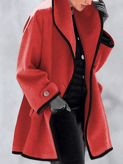 🥰【S-5XL】Nuevo abrigo de peluche multicolor de otoño-invierno, con gorro, cuello amplio y cuello Peter Pan