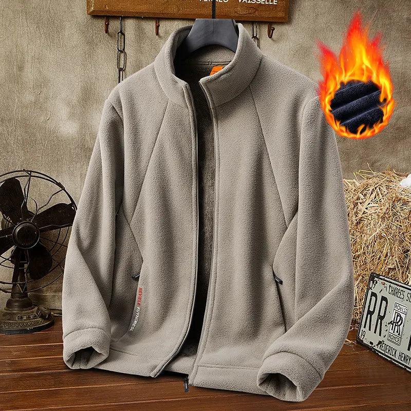 💥【M-5XL】Geacă bărbătească groasă din amestec de lână, cu finisaj tip piele întoarsă – Călduroasă și confortabilă, disponibilă în mărimi mari – Potrivită pentru toamnă și iarnă