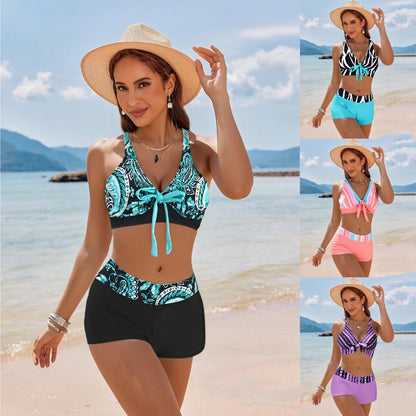 🏊‍👙【Ofertă de vară cu timp limitat】🌴 Costum de baie elegant, mărime mare, cu imprimeu