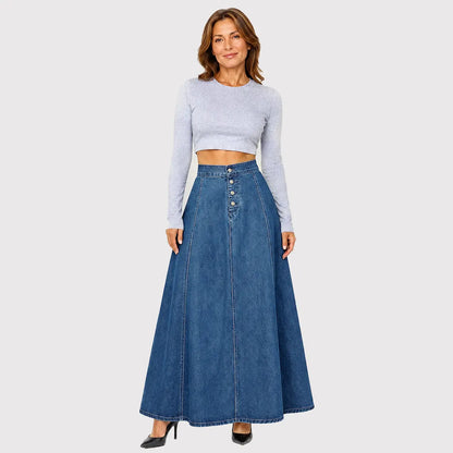 📢📢50% reducere! 🎉🚨 Fustă din denim pentru femei, la modă, nouă, 2026