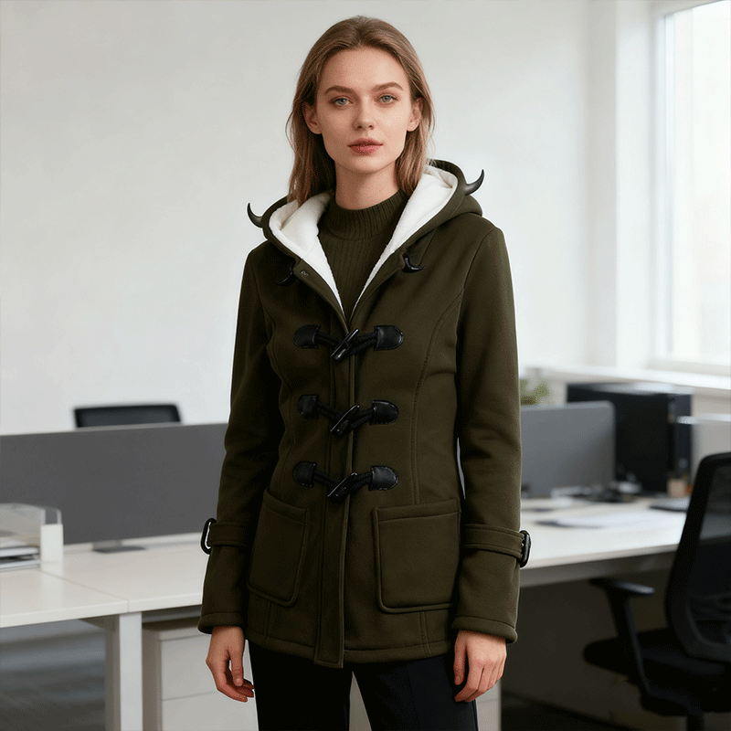 🔥Ostatni dzień 50% zniżki - Ciepłe damskie kurtki z kapturem, długość midi