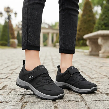Adidași Ortopedici de Walk / Mers pe Jos pentru Femei – Închidere cu Căptușeală Velcro, Talpă Flexibilă Antiderapantă și Material Respirabil 👟👵🌸