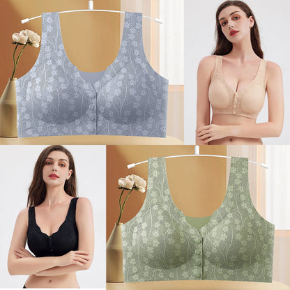 😍【2dílná sada】Dámská podprsenka s kosticemi a zapínáním vpředu ❤️【Vhodné pro 40-100 kg】 