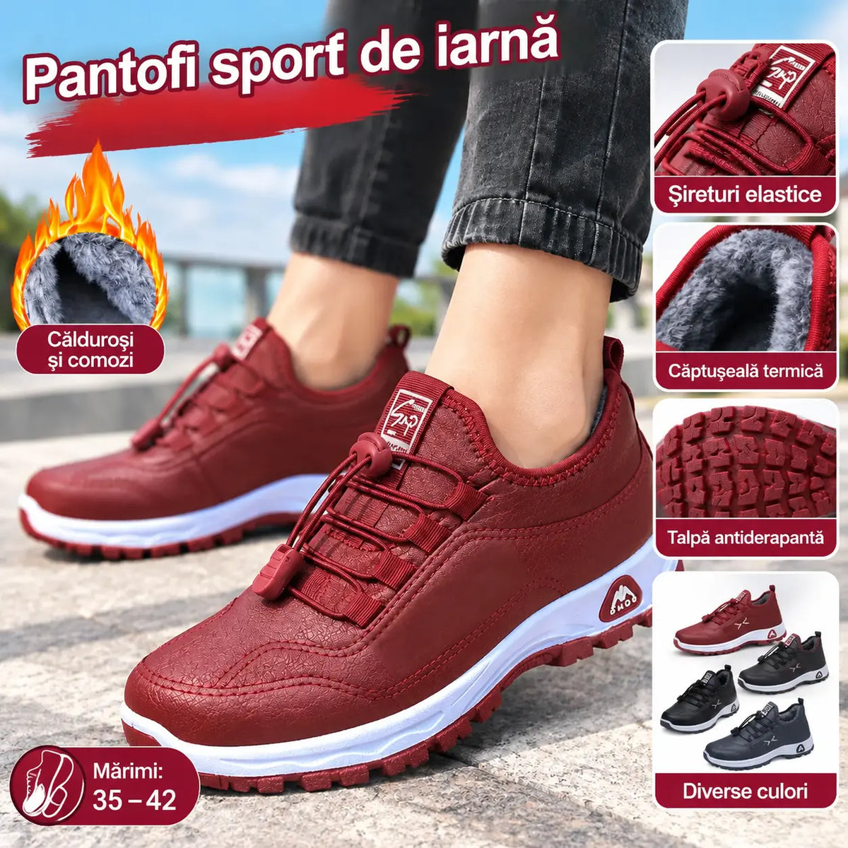 【35-41】Pantofi de damă confecționați manual din piele naturală, catifea și bumbac, stil nou de iarnă 2026