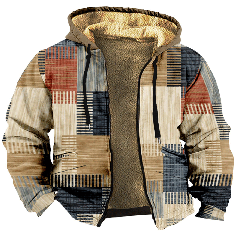 【Половина цена за сезона на есента и зимата】 Мъжко яке за есен и зима с качествено свободен стил, допълнителен плюш, дебела и от агнене вълна