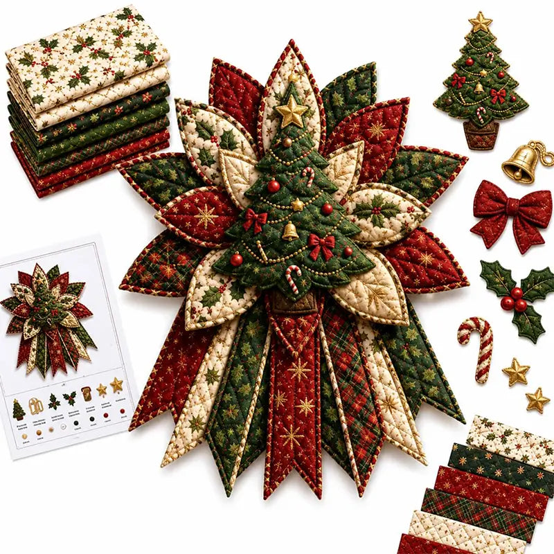 🎇🎄Kit de cusut pentru decor de ușă, cu design de Crăciun matlasat (7 modele)