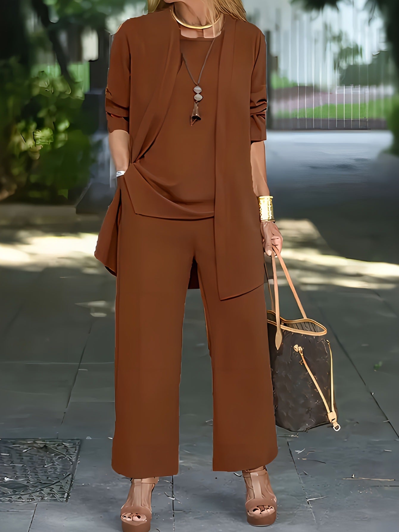 🧥【S-8XL】Set elegant de trei piese pentru femei, croială lejeră🍂