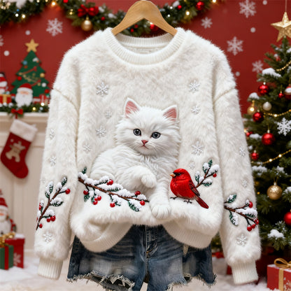 💥🍁【Oferte recente atractive】🔥Pulover de Crăciun din flanel pentru femei, decorat cu diverse modele încântătoare