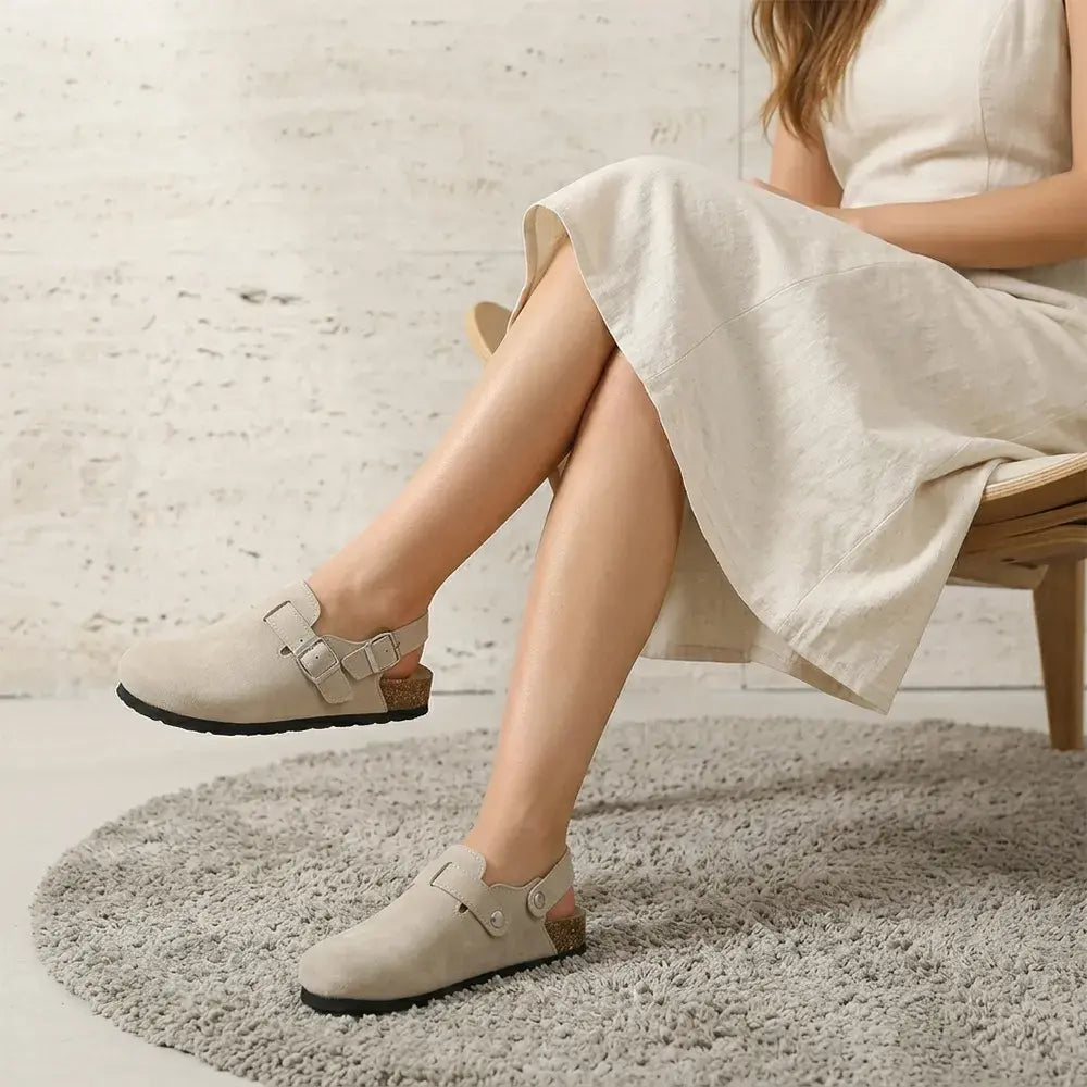 ✨【35-45】Sandale cu platformă, mărimi mari – slip-on, cu închidere cu cataramă – pantofi largi și confortabili pentru femei