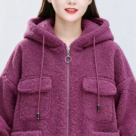 🔥🔥 【M-4XL】 2025 jesienno-zimowa nowa moda damska polarowa kurtka z kapturem