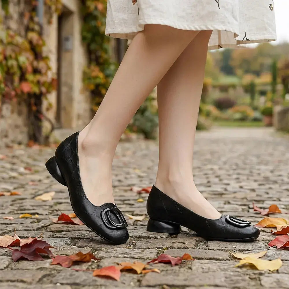 👡 Pantofi Mary Jane de damă, stil franțuzesc retro, cu talpă joasă – vârf rotund și decupați – confortabili, potriviți pentru purtarea zilnică