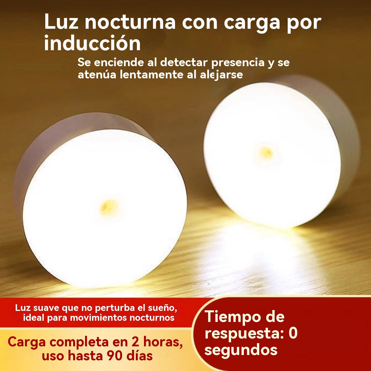 🏡💡【Compra 1, llévate 1 gratis】Luz LED inteligente que detecta el cuerpo humano, fácil de cargar y práctica