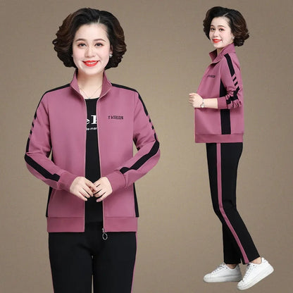 🔥【Купи един, вземи друг безплатно】🔥【Размери M-5XL】【Жакет + Панталони】😍Нова есенна голяма размер спортнакаузал суитка