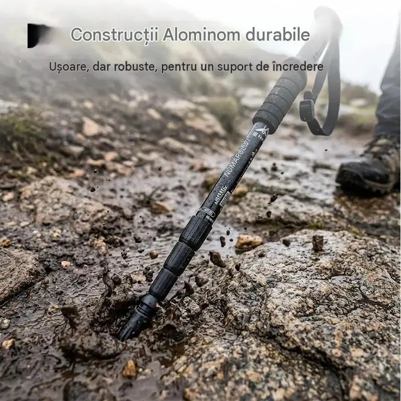 📢 50% reducere ⛰️✨ Bețe de trekking/drumeție multifuncționale și reglabile din aliaj de aluminiu – durabile, cu amortizare a șocurilor și ușoare