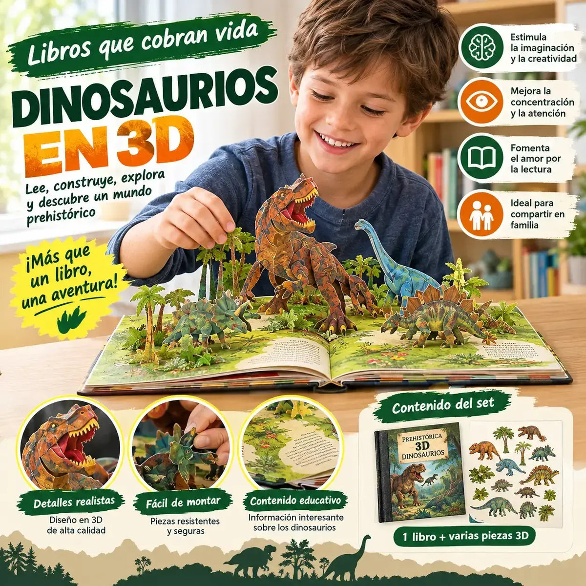 📢📢 Reducere de 50%! 🦕📖 Enciclopedie interactivă 3D cu dinozauri