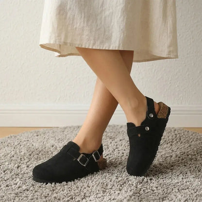 ✨【35-45】Sandale cu platformă, mărimi mari – slip-on, cu închidere cu cataramă – pantofi largi și confortabili pentru femei