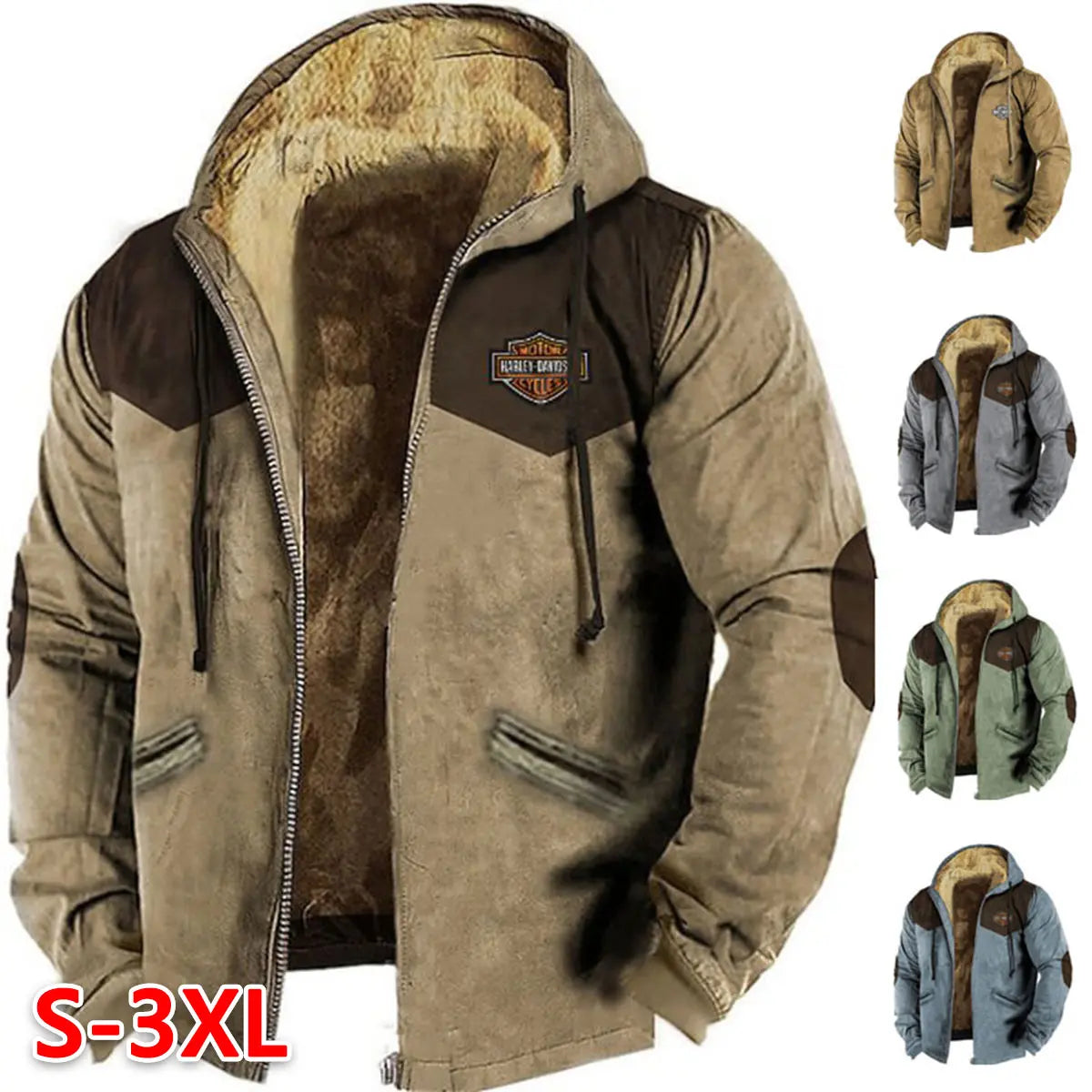 👍🧥【M–5XL】Jachetă largă și groasă din catifea pentru bărbați, potrivită pentru toamnă și iarnă