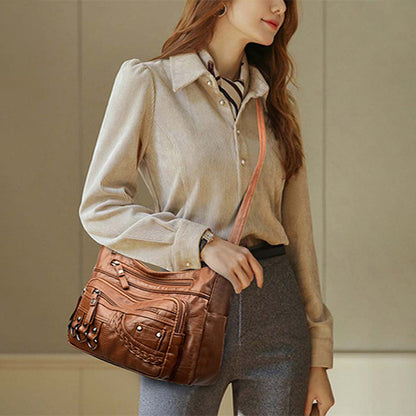 💥【Kupte 1 a 1 dostanete zdarma】👜2025 Nová kabelka přes rameno / crossbody z měkké kůže s velkou kapacitou 