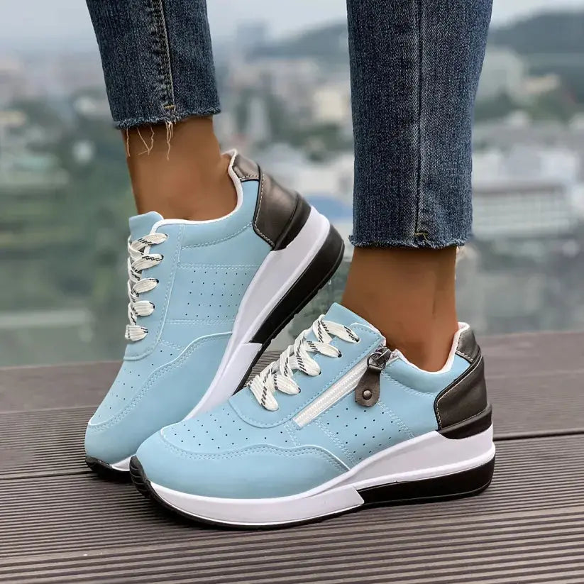 🔥Bestseller 【Reducere de 50%】Pantofi ortopedici moderni și confortabili pentru femei, cu fermoar lateral și talpă groasă