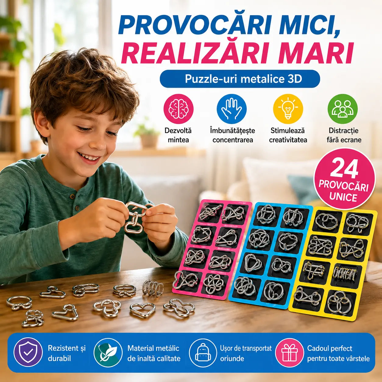 【Set de 3】Jucării pentru copii, dispozitiv inteligent de tractare