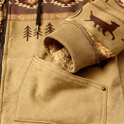 【Половина цена за сезона на есента и зимата】 Мъжко яке за есен и зима с качествено свободен стил, допълнителен плюш, дебела и от агнене вълна