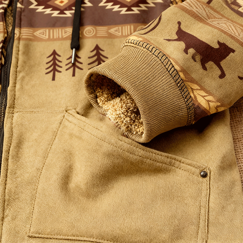 【Polovičná cena na jeseň a zimu】Pánska jesenná a zimná bunda, vysokokvalitný voľný štýl, hrubý plyš, teplá a pohodlná