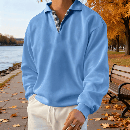 🔥🔥Nowość polowa ceny - promocja【M-3XL】Modne męskie polo z długimi rękawami na jesień i zimą