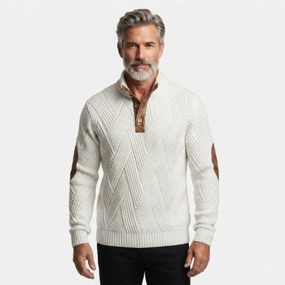 🔥【S-5XL】Top casual pentru bărbați, din reiat, cu mâneci lungi, imprimeu 3D și guler ridicat; moale, confortabil, călduros și rezistent la vânt.