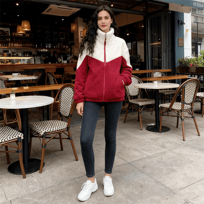 🔥 Половина цена - хванете сега -- 【Размери M-4XL】🐏 Зимен поларен памучен яке, убогено дебело материя от агнешка вълна и памуч