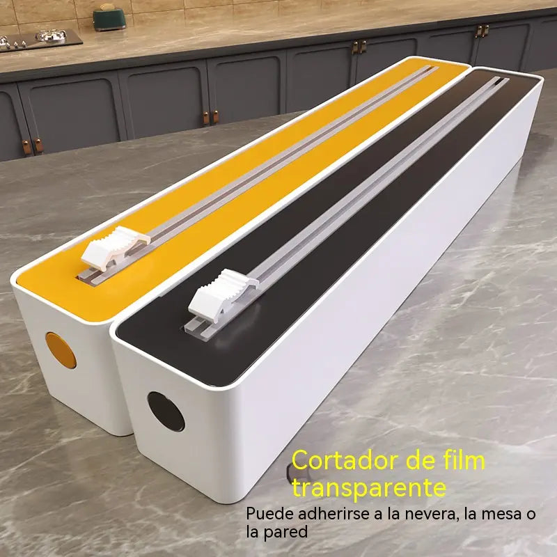 🍱 Dispozitiv magnetic de tăiat folie alimentară, cu montare pe perete – ideal pentru tăiere și depozitare.✅