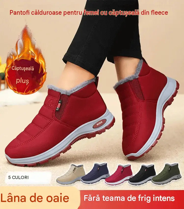 🔥【35–48】 Cizme de iarnă unisex, cu căptușeală pufoasă, călduroase, confortabile și antiderapante, ideale pentru vremea rece