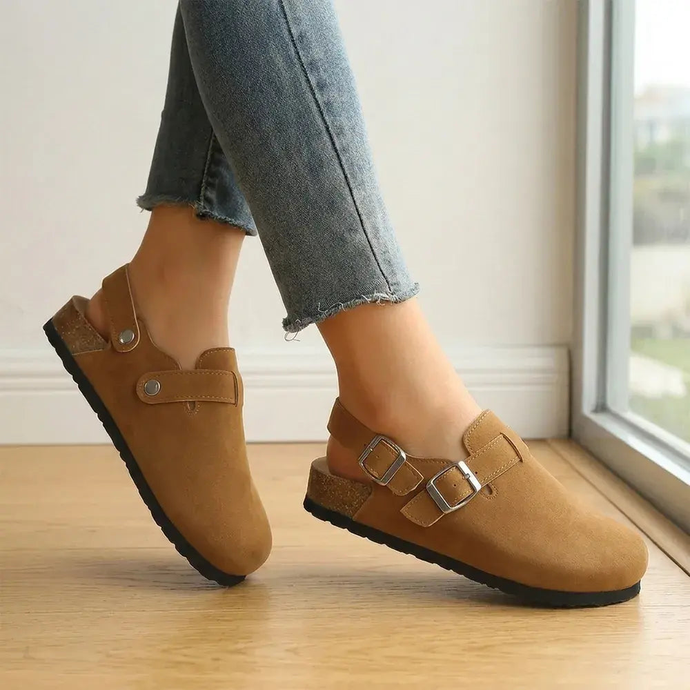 ✨【35-45】Sandale cu platformă, mărimi mari – slip-on, cu închidere cu cataramă – pantofi largi și confortabili pentru femei