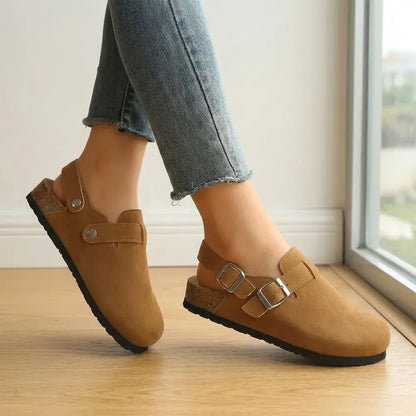 ✨【35-45】Sandale cu platformă, mărimi mari – slip-on, cu închidere cu cataramă – pantofi largi și confortabili pentru femei